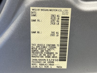 2023 Nissan Altima 2.5 SV