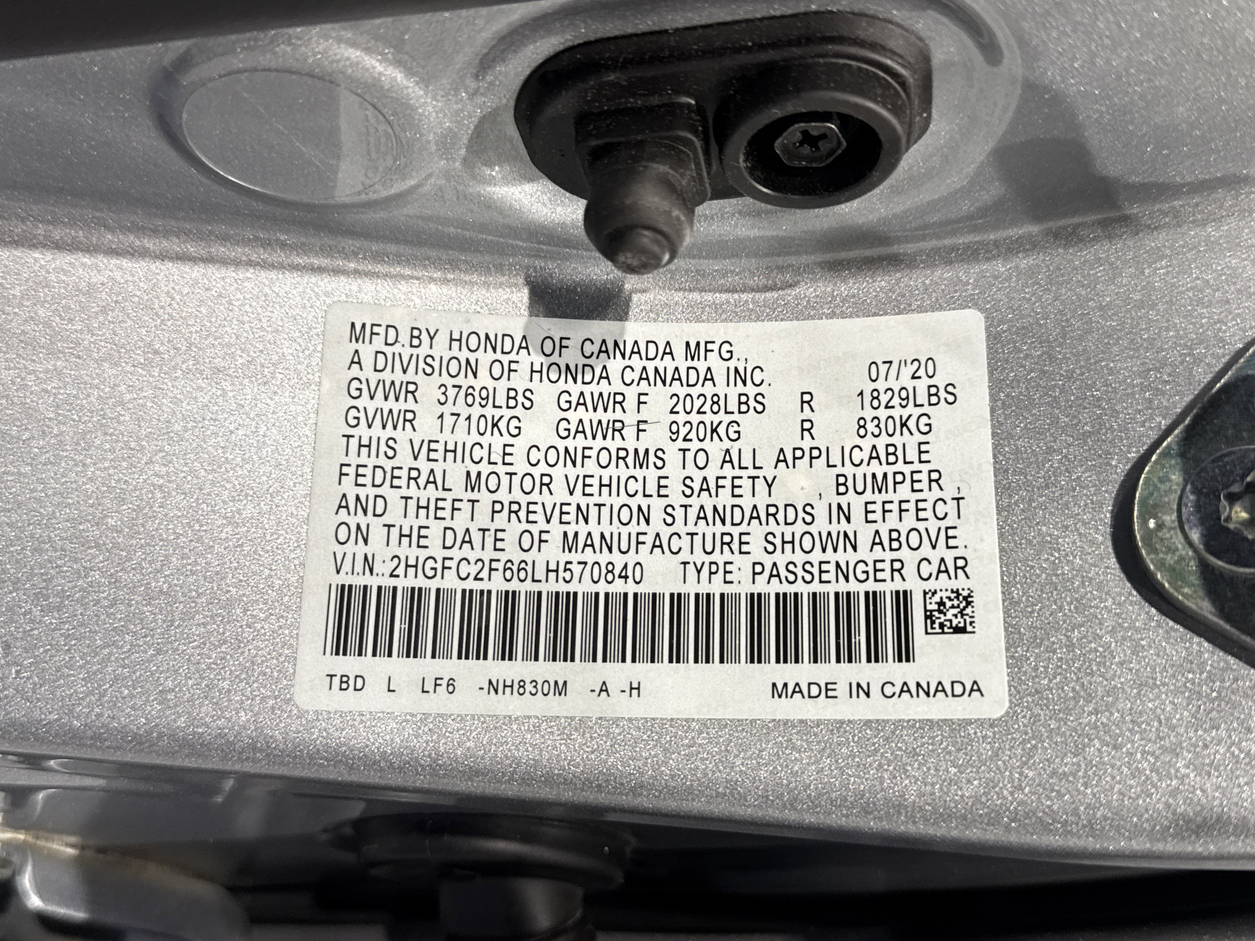 2020 Honda Civic Sedan LX