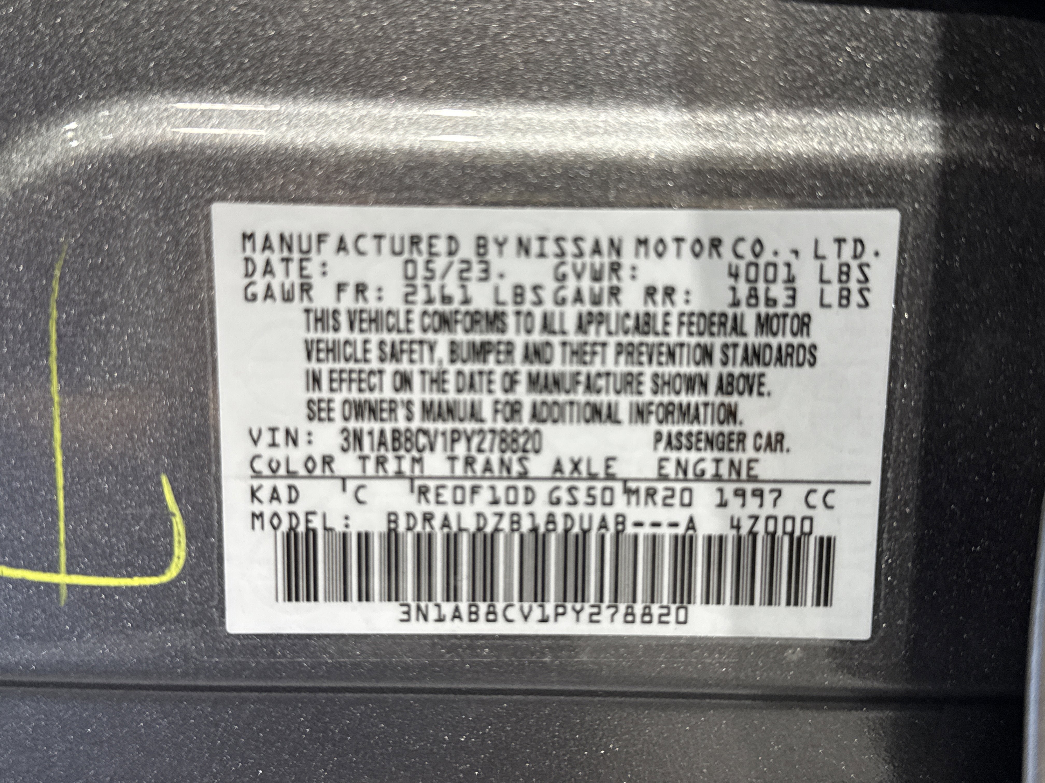 2023 Nissan Sentra SV W/Premium Package