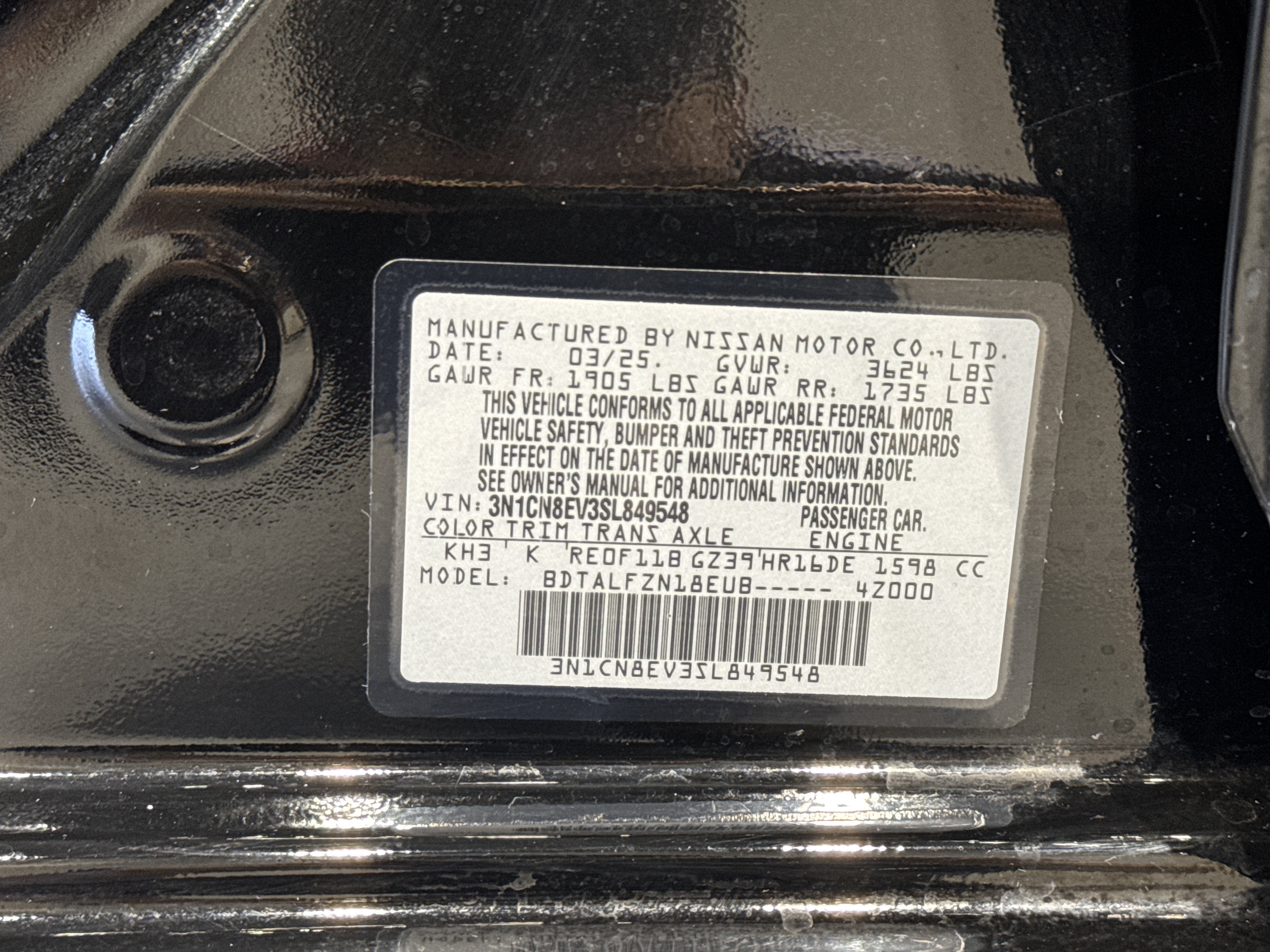 2025 Nissan Versa SV
