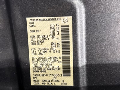 2023 Nissan Rogue SV W/Premium Package