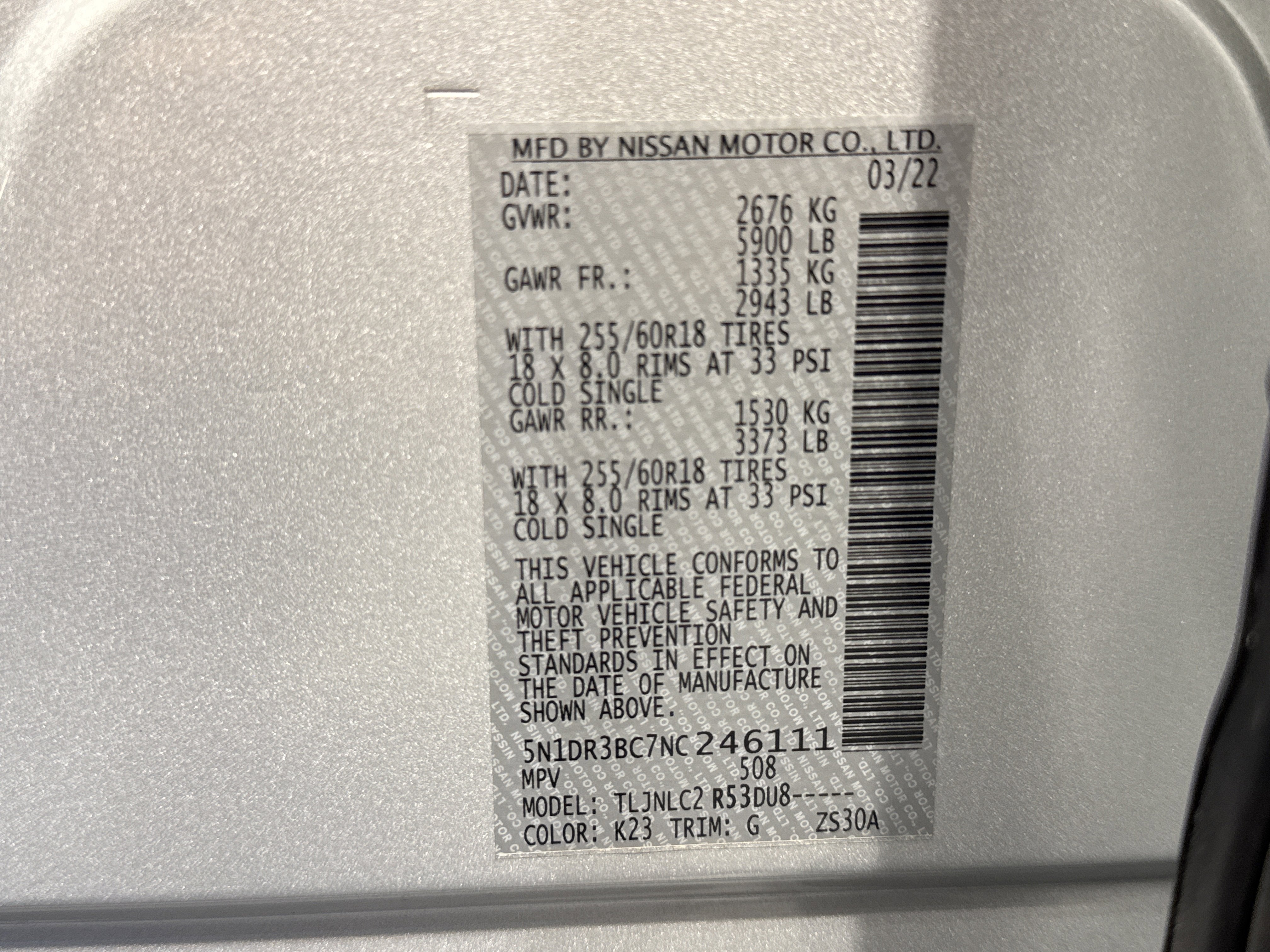 2022 Nissan Pathfinder SV