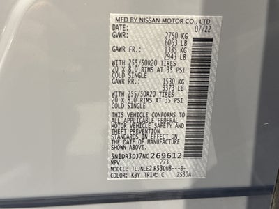 2022 Nissan Pathfinder Platinum