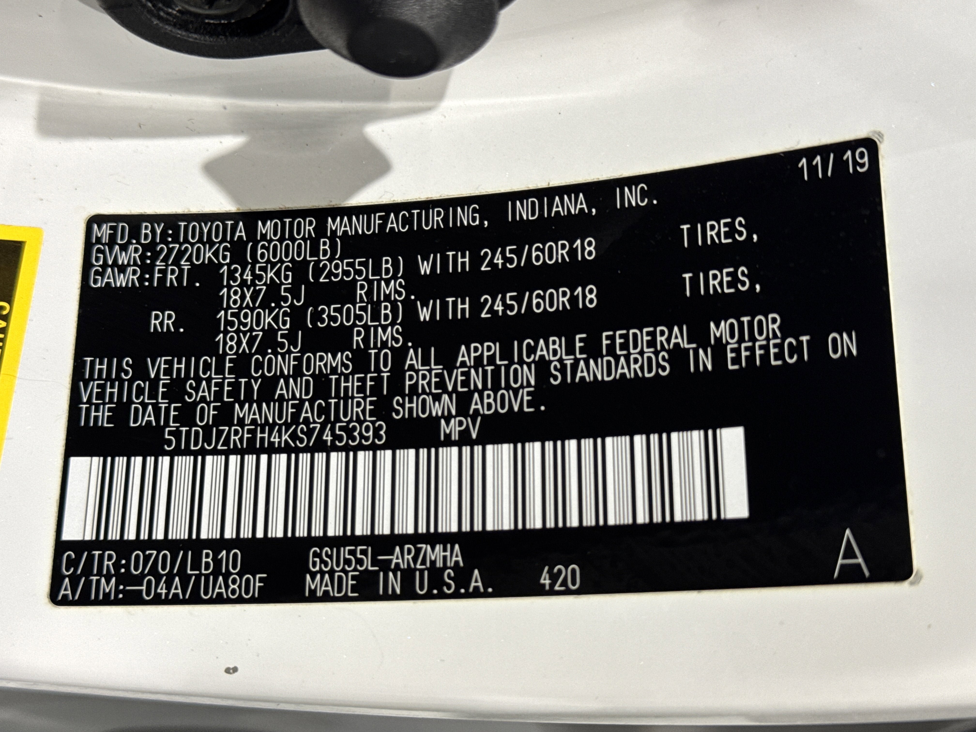 2019 Toyota Highlander XLE