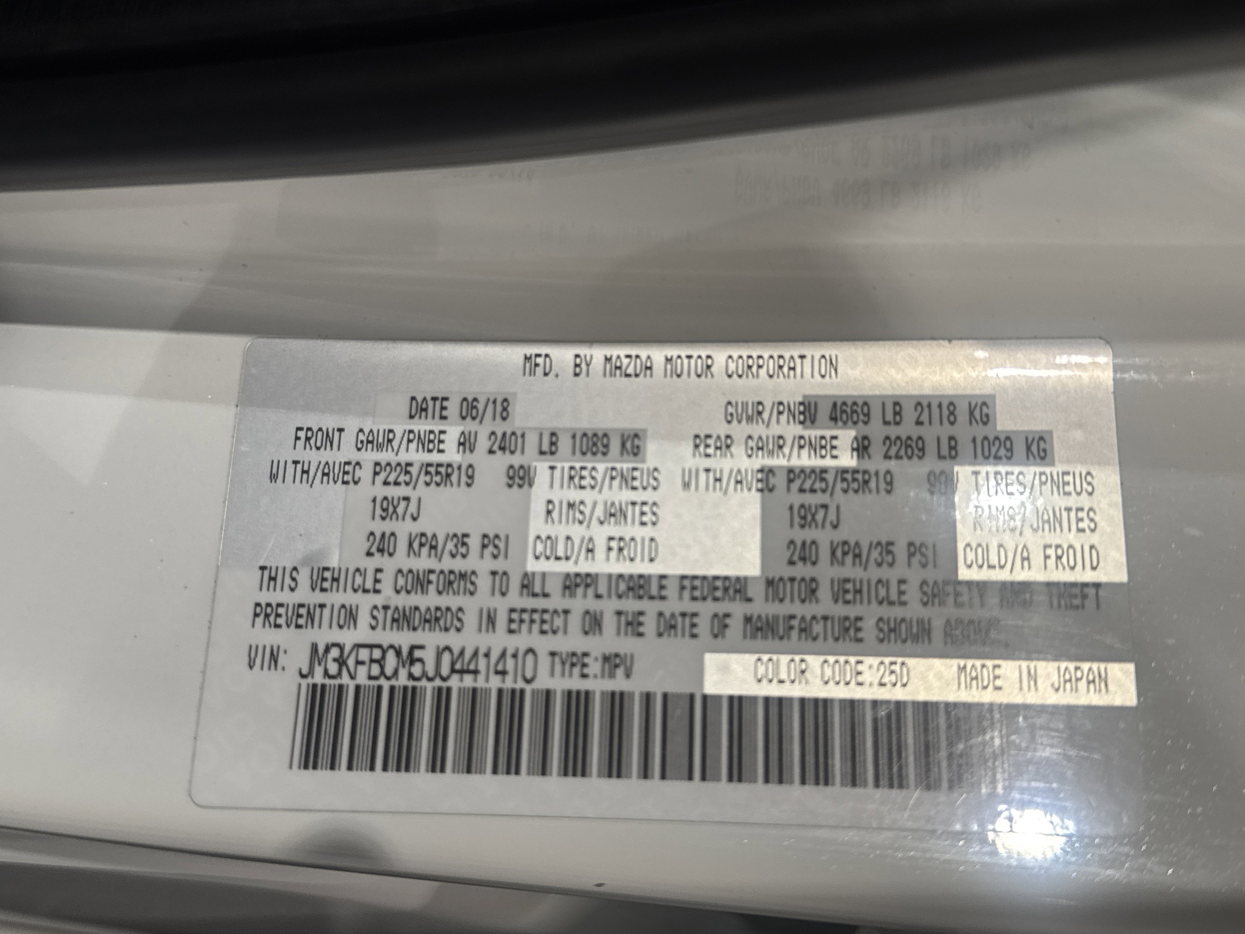 2018 Mazda Mazda CX-5 Touring AWD W/Preferred Equipment Package