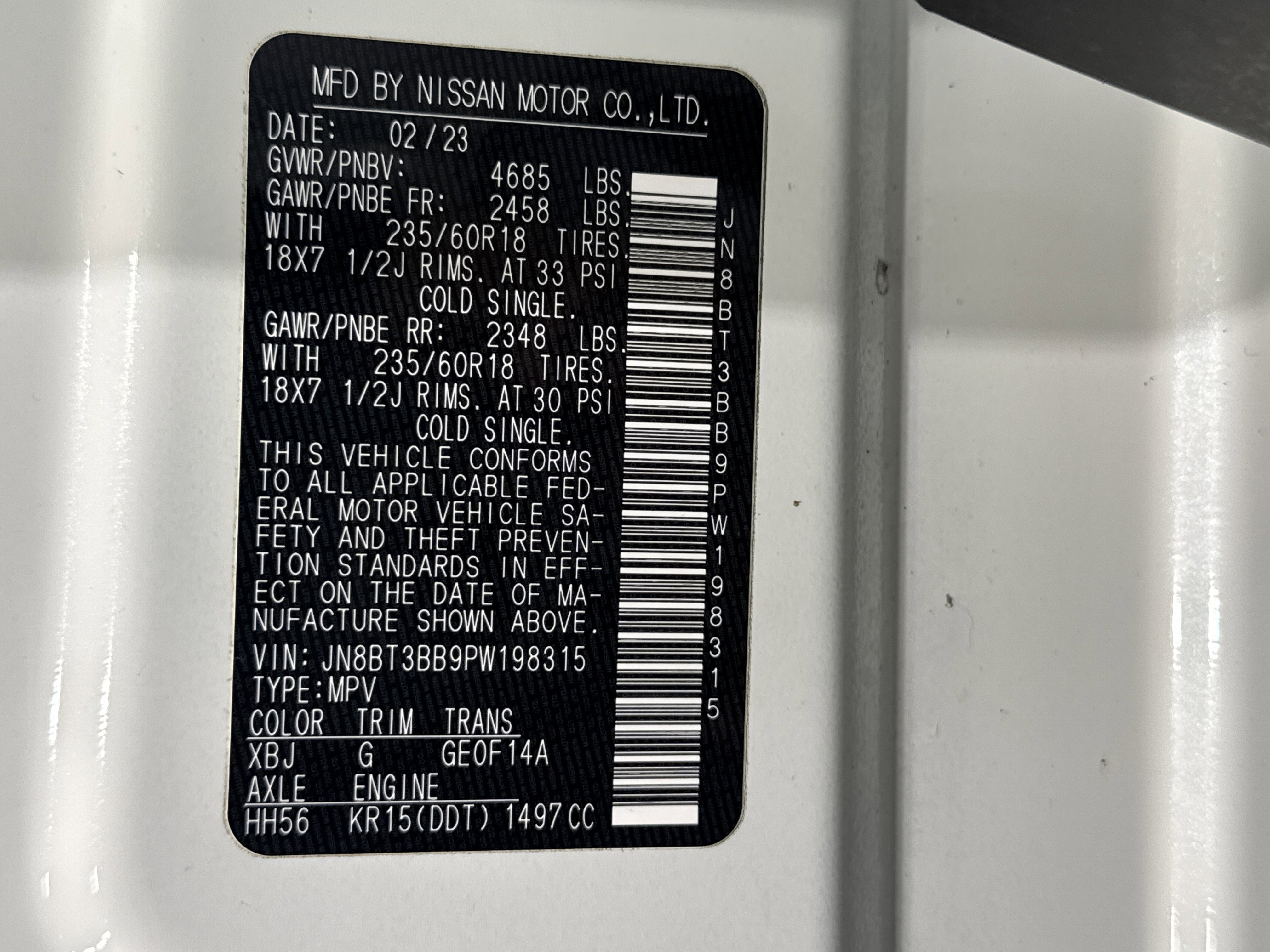 2023 Nissan Rogue SV W/Premium & Midnight Package